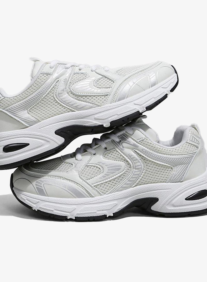 Take Two White Mesh Lace Up Running Sneakers - Image 2